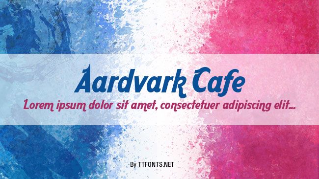 Aardvark Cafe example